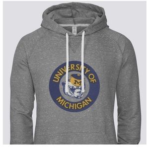 Brand new Vintage Brand University of Michigan light hooded sweatshirt size m